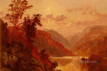  Cropsey Pintura Art%c3%adstica - En las tierras altas del Hudson, el paisaje del río Jasper Francis Cropsey